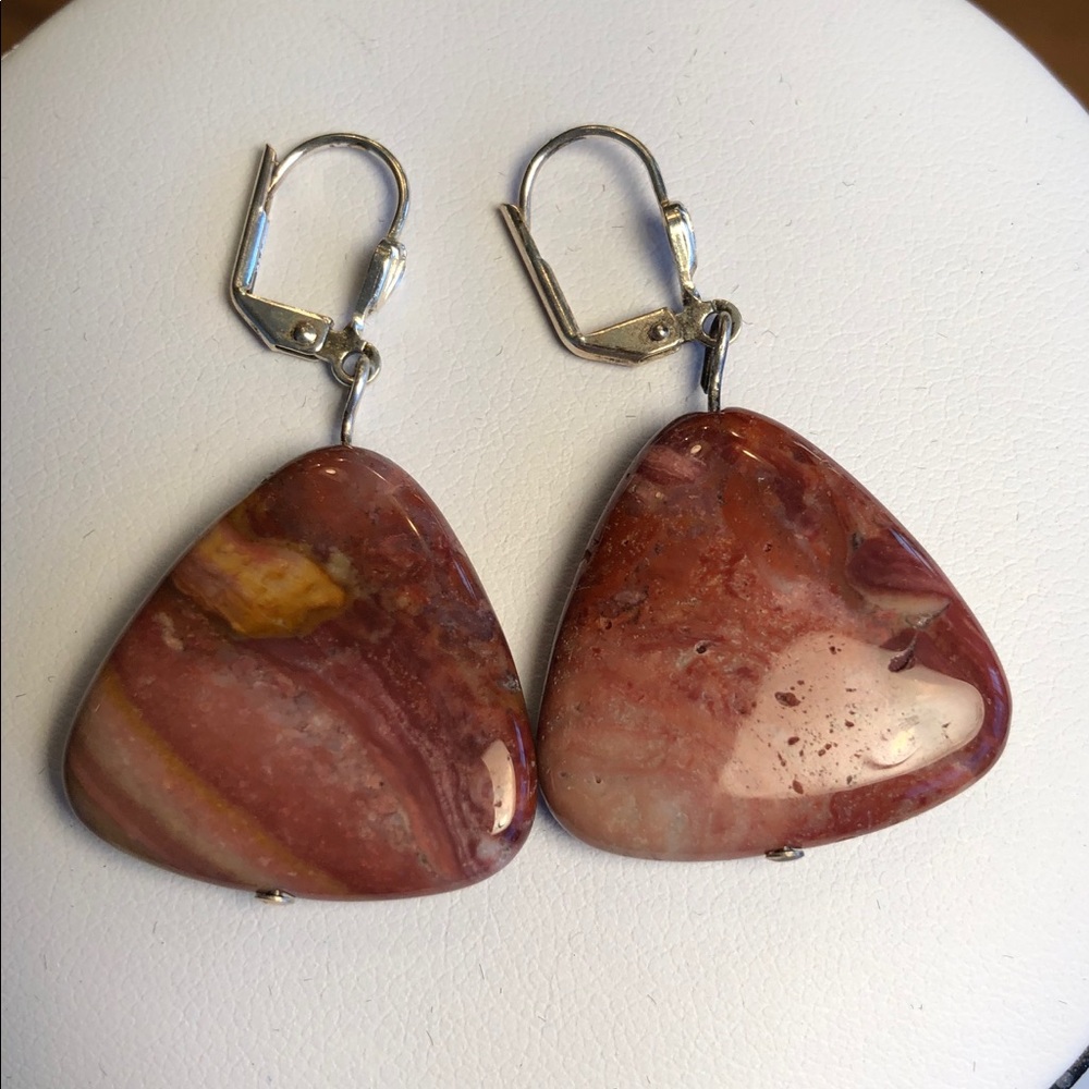 Rainbow onyx earrings